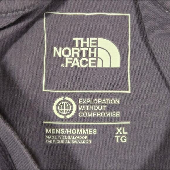 The North Face Purple Shortsleeve Red Box Logo Violet T-Shirt Mens XL - Picture 7 of 11